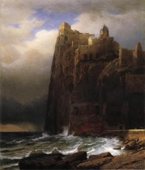 William Stanley Haseltine : Coastal Cliffs aka Ischia